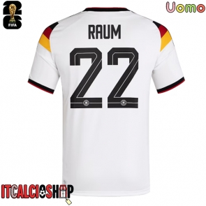 Germania David Raum #22 Prima Maglia Mondiali 2026 Manica Corta